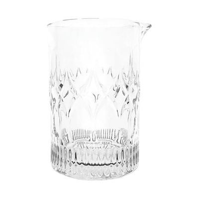 Cut-pattern glass cocktail mixing glass