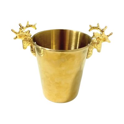 Golden Stag Head Wine Bucket