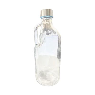 Glass Water Bottle With Handle, 1.1L