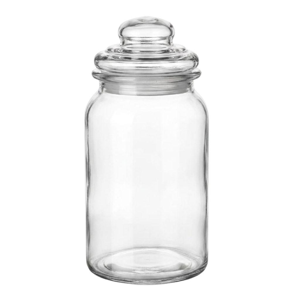 1156-56 GLASS STORAGE JAR 1100ML