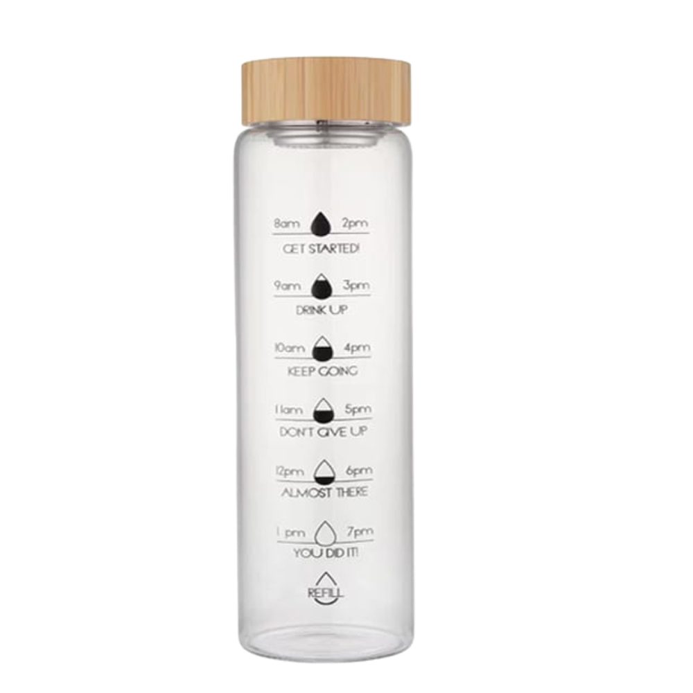 1156-17 GLASS WATER BOTTLE HEIGHT 16.5CM, DIAMETER 6 CM) 500ML