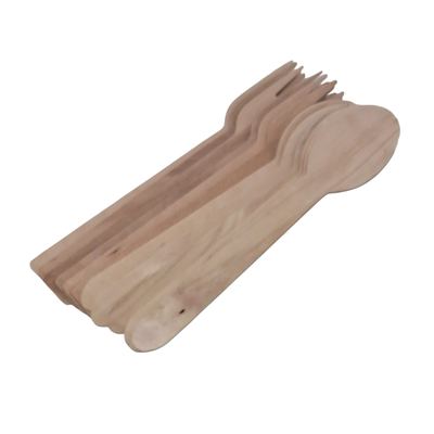 Large Wooden Spoon & Fork Set, 12 Pieces