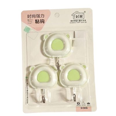 Self-adhesive wall hooks, 3 pieces