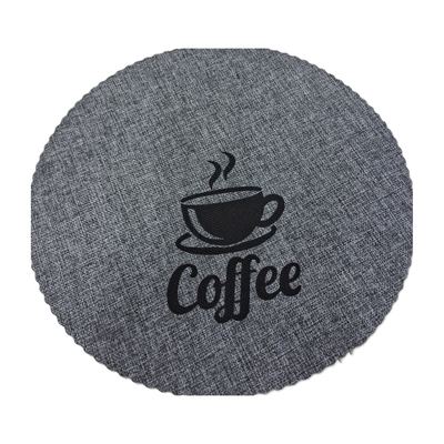 Round Coffee Print Table Mat