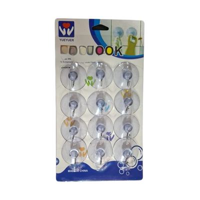 Suction Cup Hooks, 12-Pack