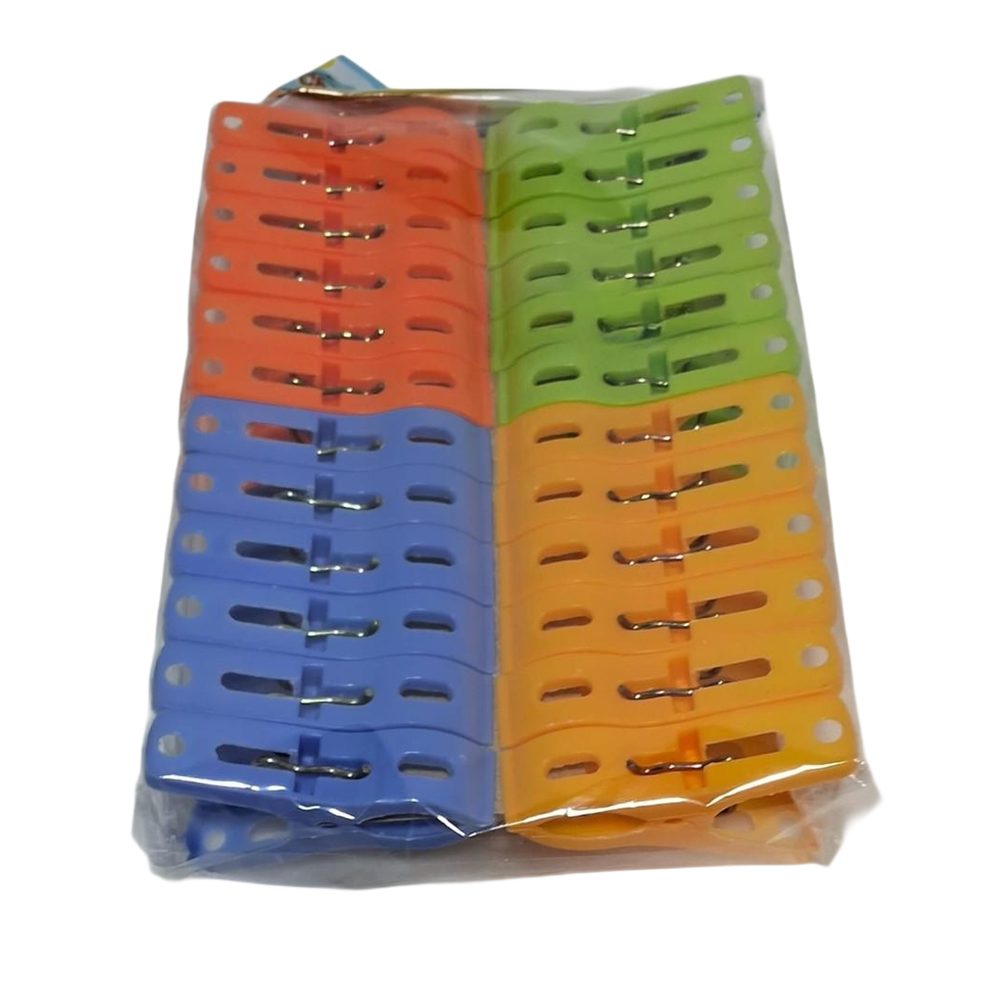 Plastic Cloth Pegs, 24-Piece Pack
