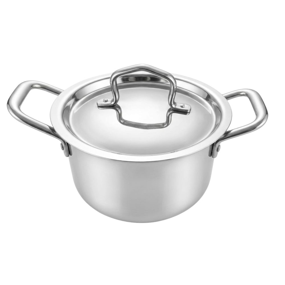 TCP18 TRIPLY S/S COOKING POT W/LID 18CM