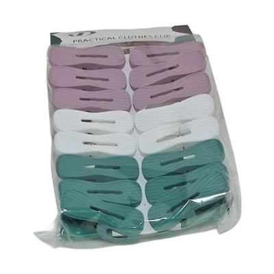 Plastic Clothes Pegs, 16-Piece Pack