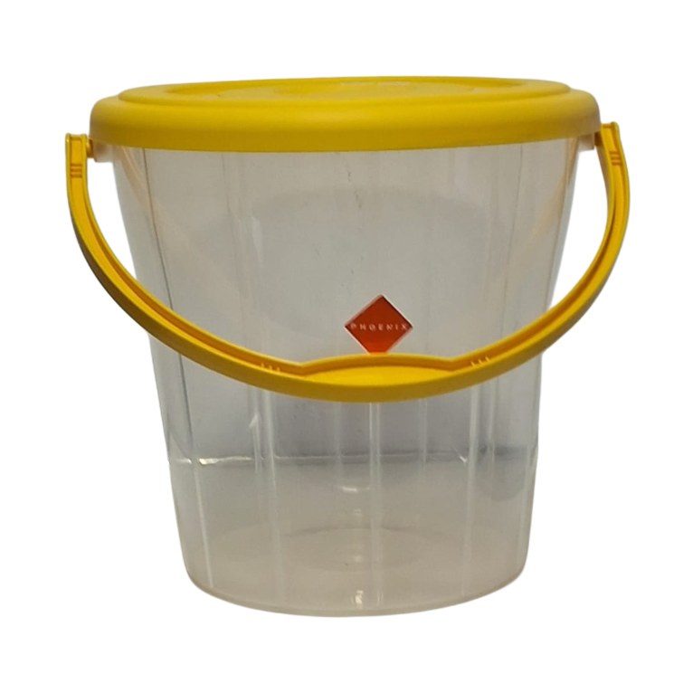 Clear Plastic Bucket with Lid, 15L