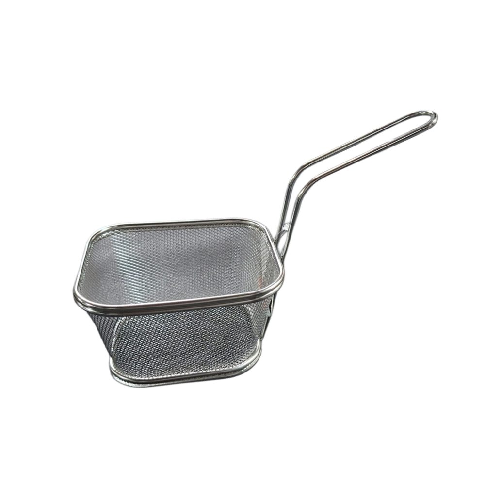 1167-2 S/S CHIPS BASKET LONG HANDLE LG