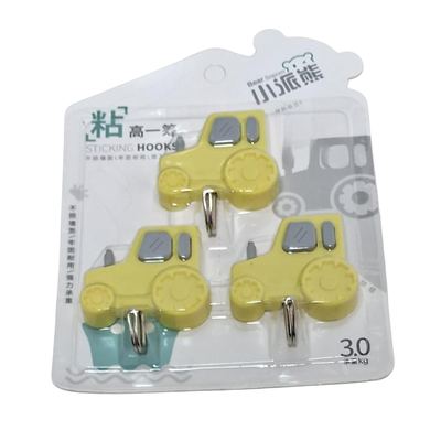Tractor self-adhesive wall hooks, 3 pcs