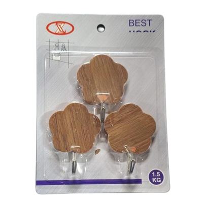 Stick-on Wall Hooks, 3 Pack