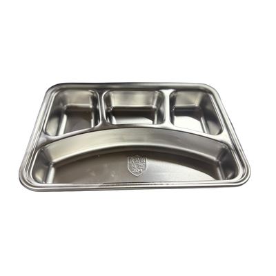 Stainless Steel 4-Compartment Divided Plate