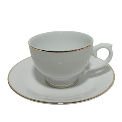 Dankotuwa white gold-line tea cup set