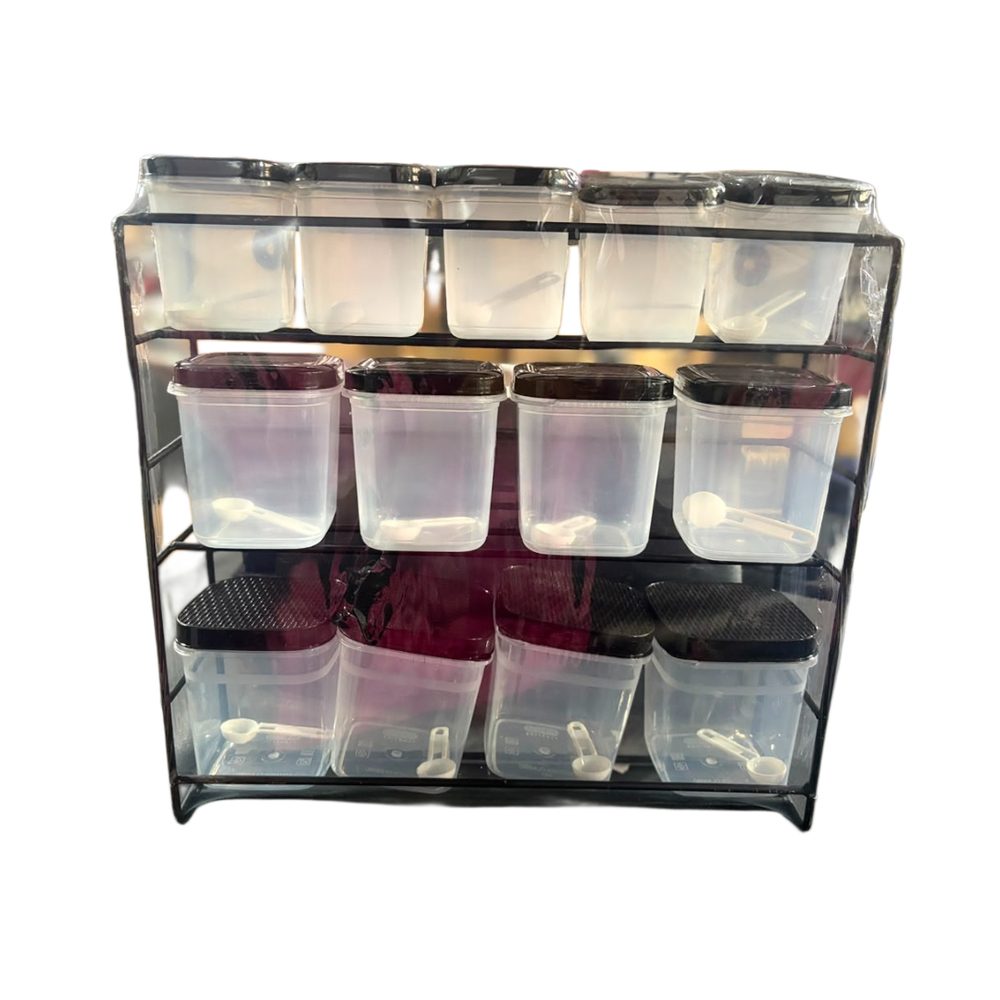 STEEL BOTTLE RACK SQ 13PCS