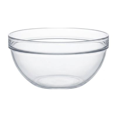 Clear stackable salad bowl