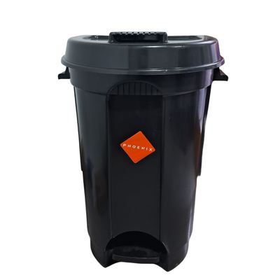 70L Pedal Garbage Bin, Black