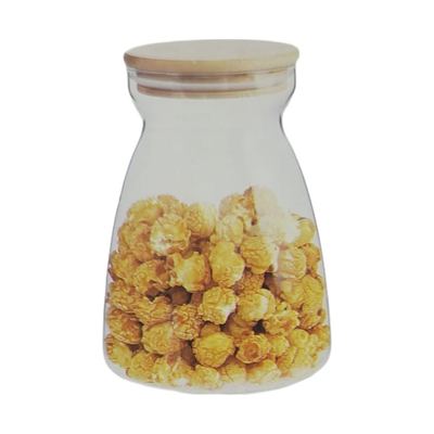 Borosilicate Glass Jar with Wooden Lid, 640ml
