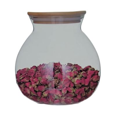 1680ml Borosilicate Glass Jar with Wooden Lid