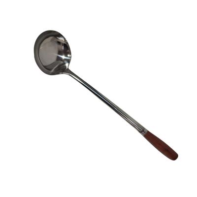 Stainless Steel Wok Ladle, Wooden Handle
