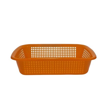 Rectangular plastic vegetable basket