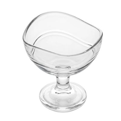 Footed polycarbonate dessert cup
