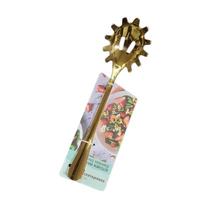 Gold Stainless Steel Pasta Serving Spoon