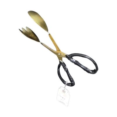 Gold scissor-action food tong