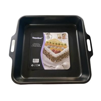 Square non-stick baking tray with handles