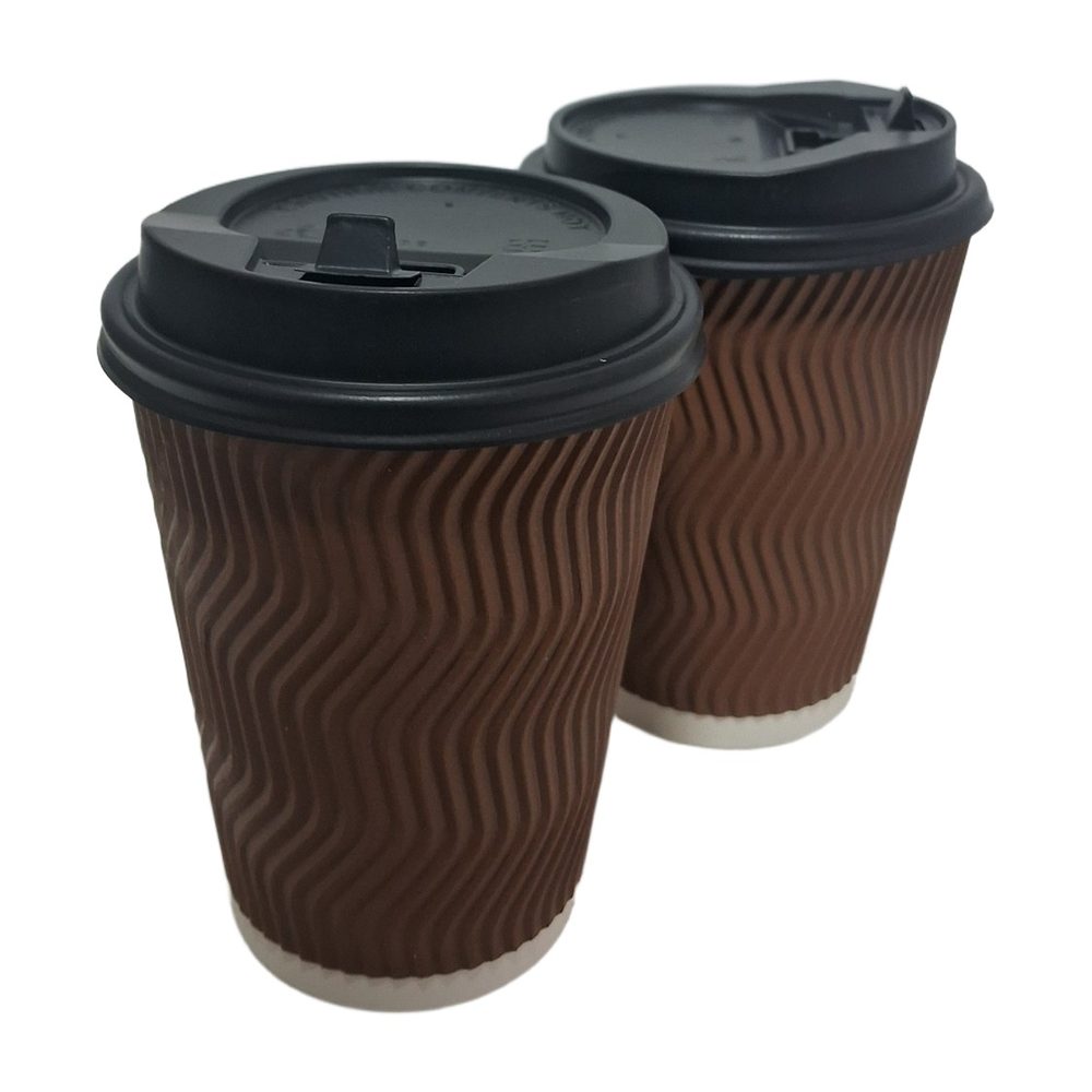 PAPER CUP RIPPLE 350ML 5PCS