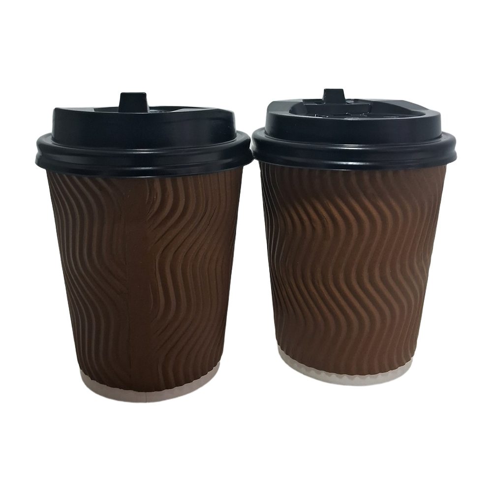 PAPER CUP RIPPLE 250ML 25PCS