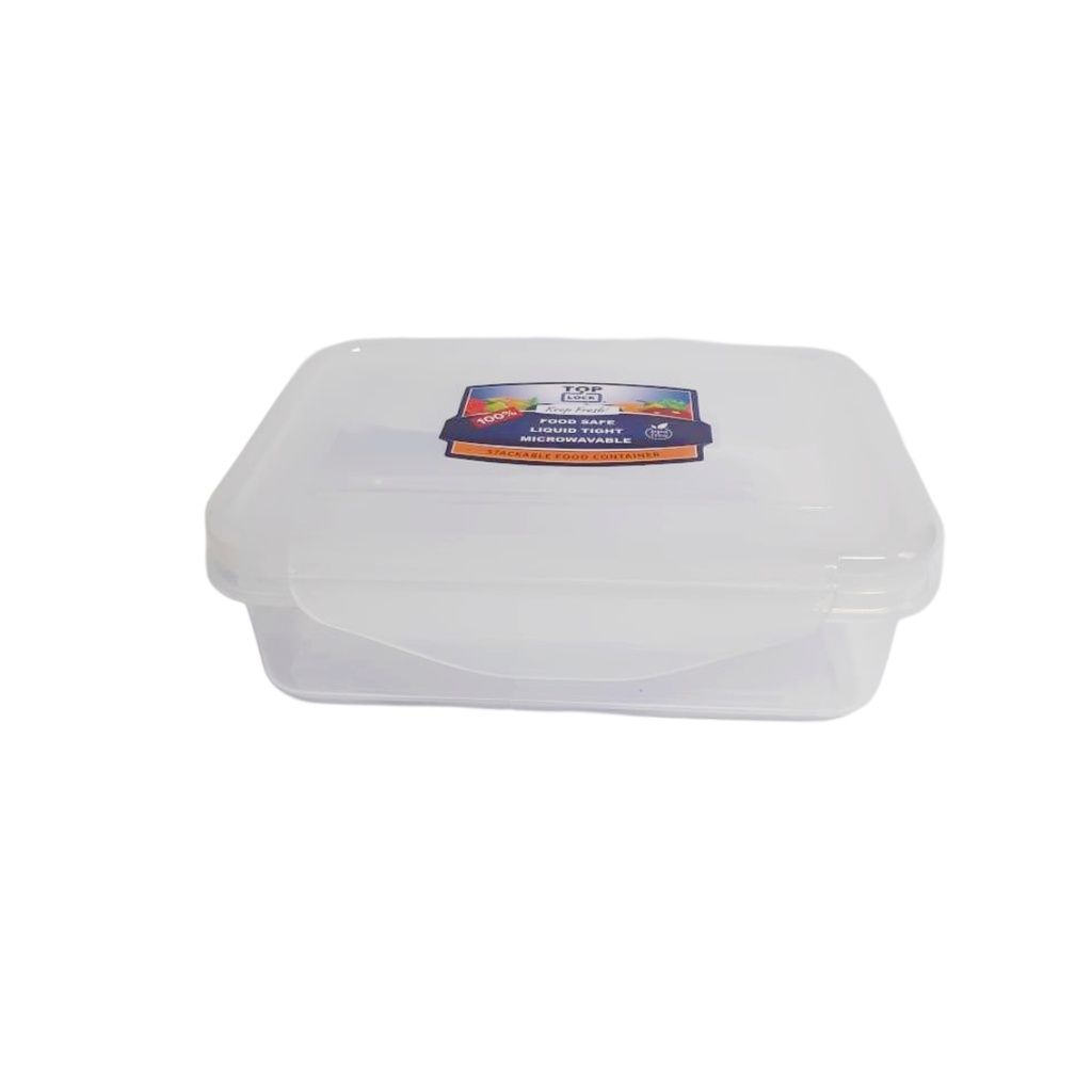 (RC7002) TRANS. COLOUR RECTANGLE BOX 700ML RC7002