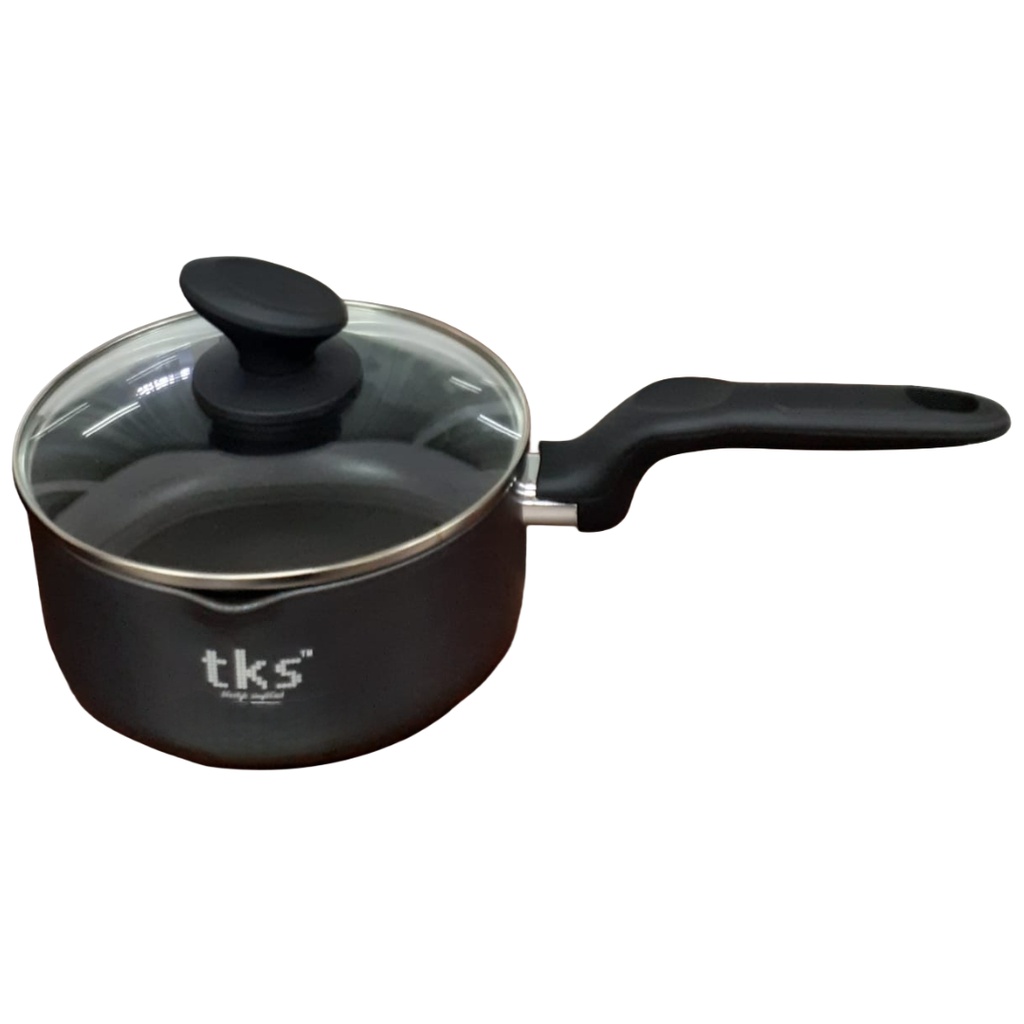 N/S SAUCEPAN 18CM, HARD ANODIZED (HANSSP-18)