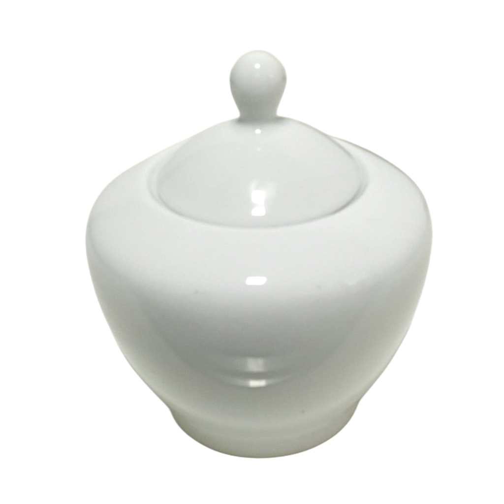 00927 DANKOTUWA WHITE SUGAR BOWL W/LID