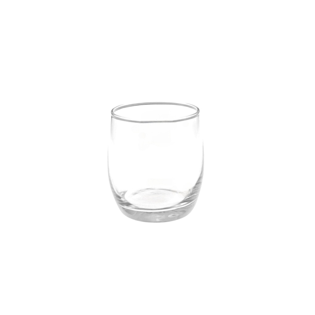 GLASS TUMBLER  ES1132 5938-7
LENGTH 8.5CM, DIAMETER 7.5CM