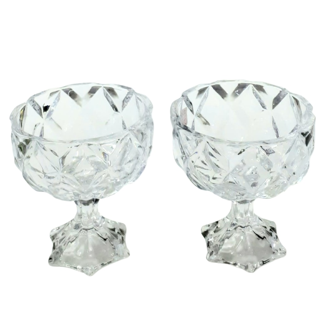 GLASS CANDY POT YJP-7081 2PCS