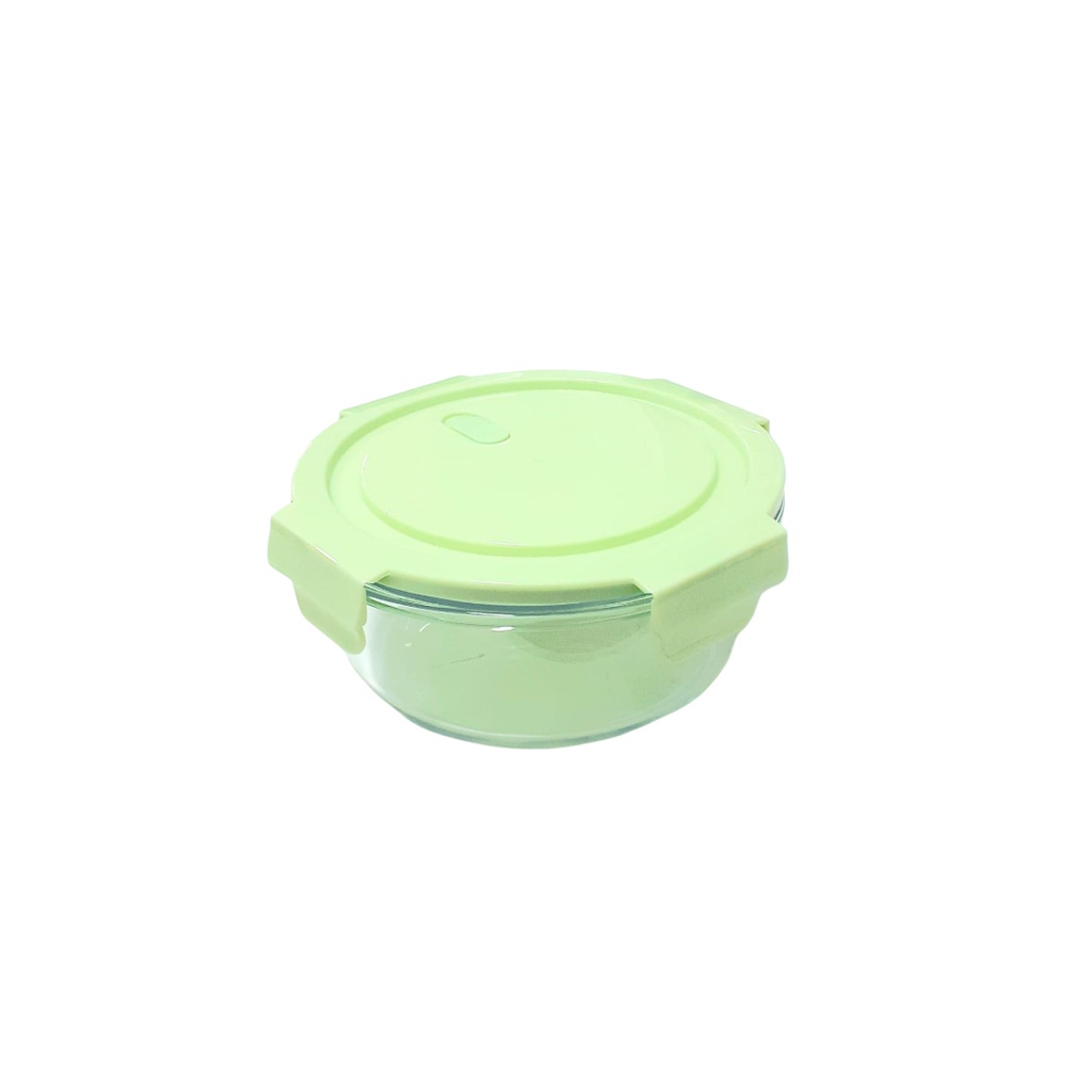 BX3003-400 GLASS FOOD CONTAINER  400ML RD