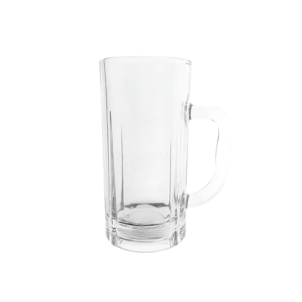 GLASS MUG 450ML YJZB-5813-2 (HEIGHT 15.5CM  DIAMETER 7.5CM)