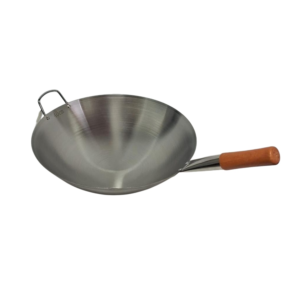 WOODEN HANDLE WOK 32CM