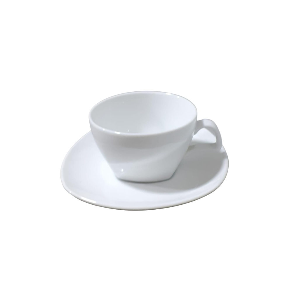 04889 A0 / 04887 A0 DANKOTUWA WHITE CUP & SAUCER
