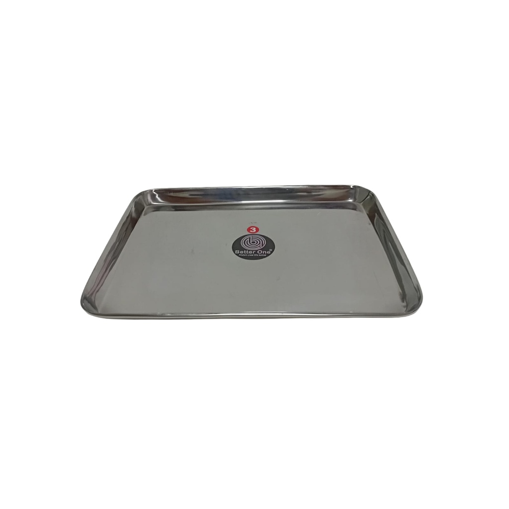 20116 S/S SQ TRAY 3 NW (LENGTH 32CM WIDTH 24CM)