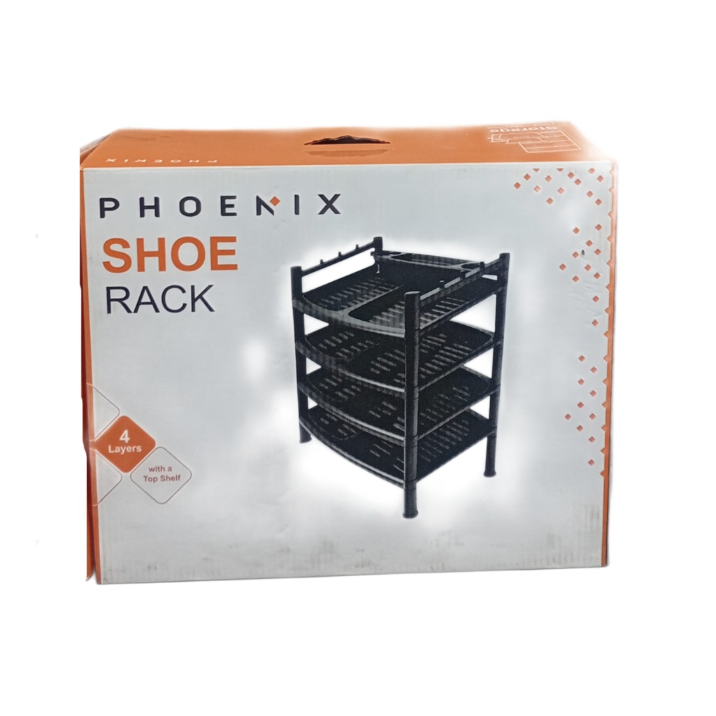 SHOE RACK BLACK 