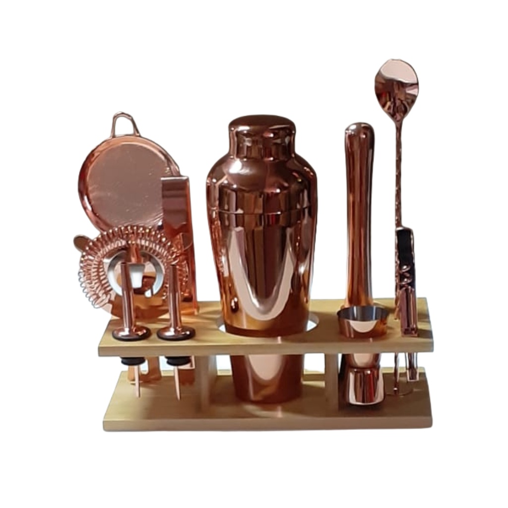 8281-63 2571-17 COCKTAIL SHAKER SET ROSE GOLD