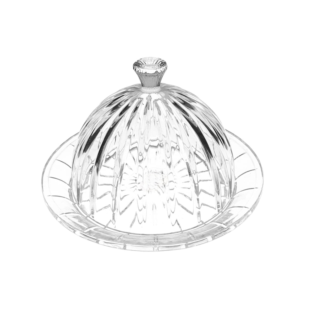 5466-4 GLASS CAKE DOME (HEIGHT: 13CM, DIAMETER: 19.8CM)