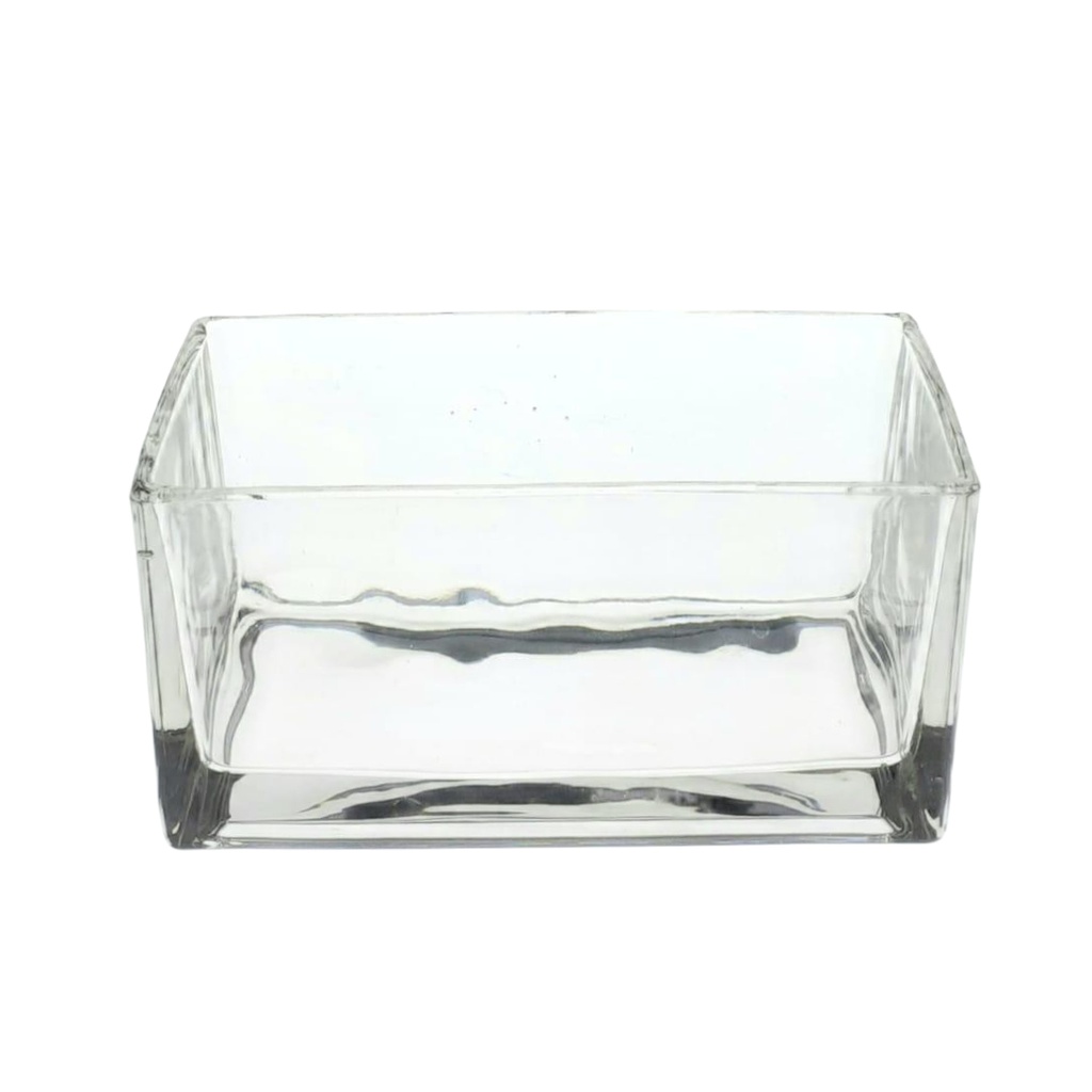 [1040016] SYHA15 GLASS VASE RECTANGLE (LENGTH 20CM, WIDTH: 10CM, HEIGHT: 10CM)