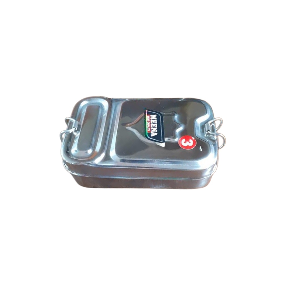 401000562 SQ LUNCH BOX  3 SILVER