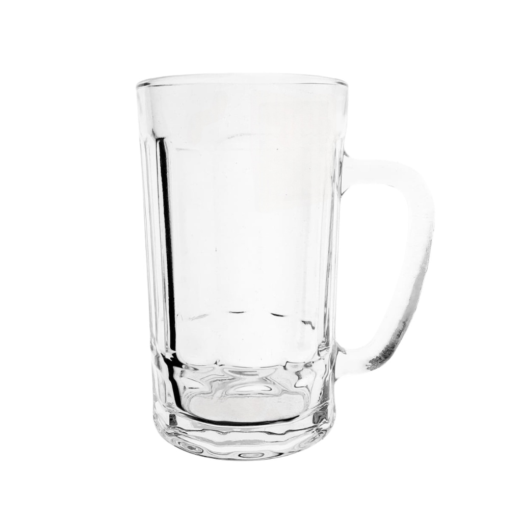 ZB-18 GLASS BEER MUG 400ML (HEIGHT: 13.3CM, DIAMETER 7.3CM)