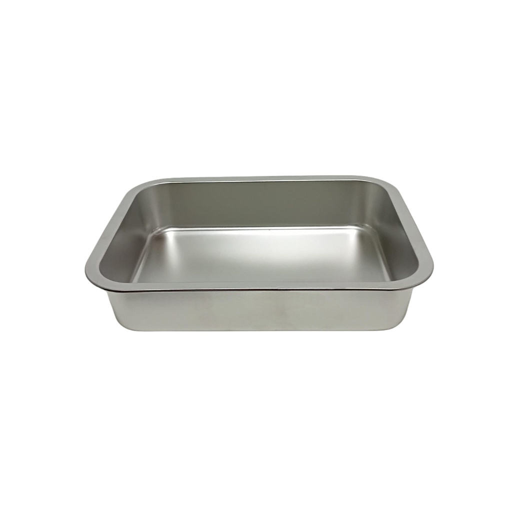 2036-11 STEEL DISH (LENGTH 39.5CM WIDTH 29.5CM HEIGHT 7CM)