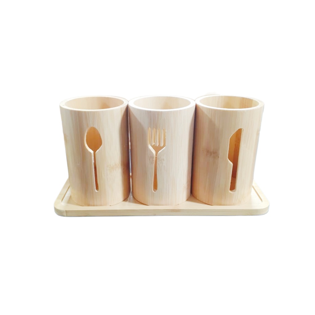 2556-63 WOODEN CUTLERY TRAY