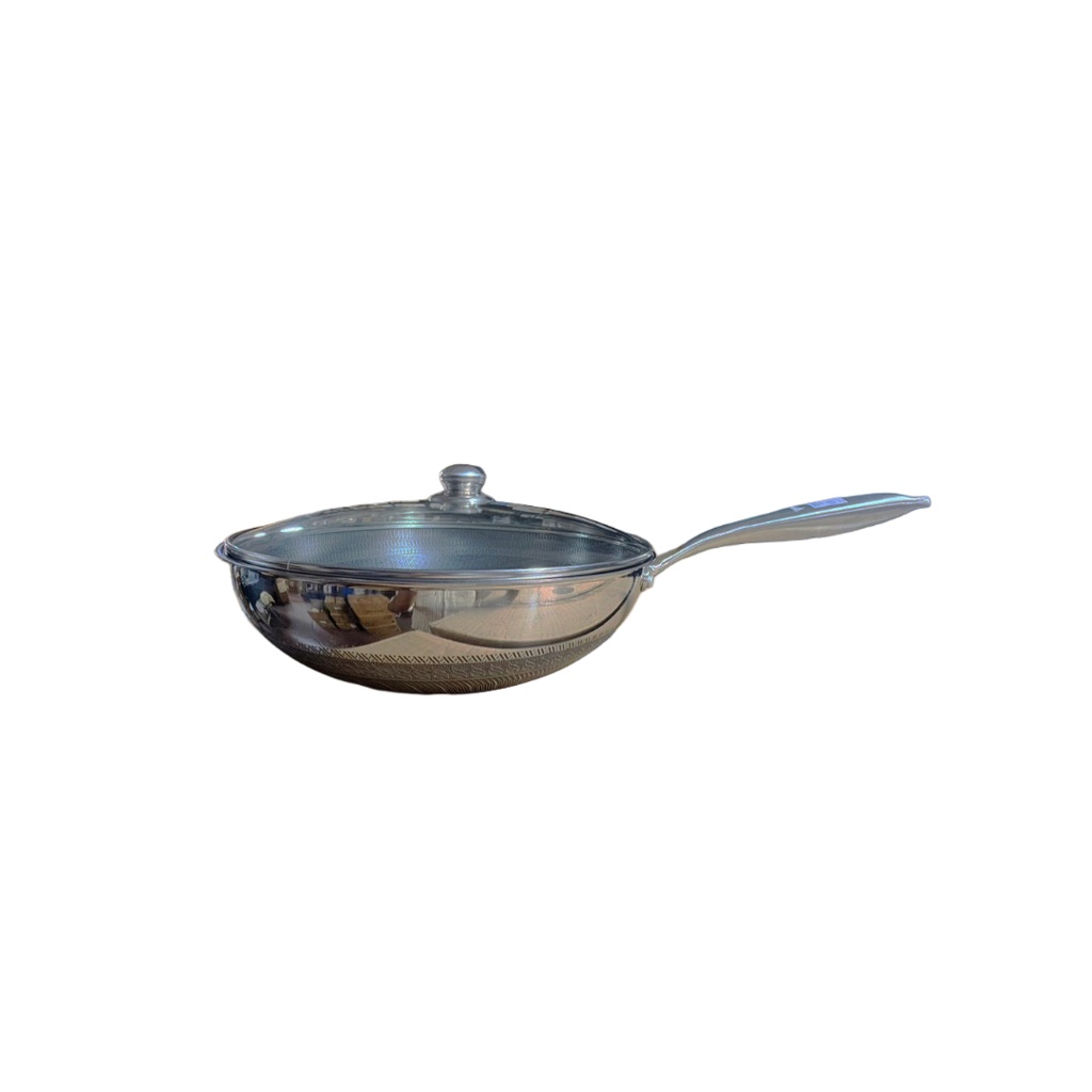 1086-5 N/S WOK WITH LID 28CM